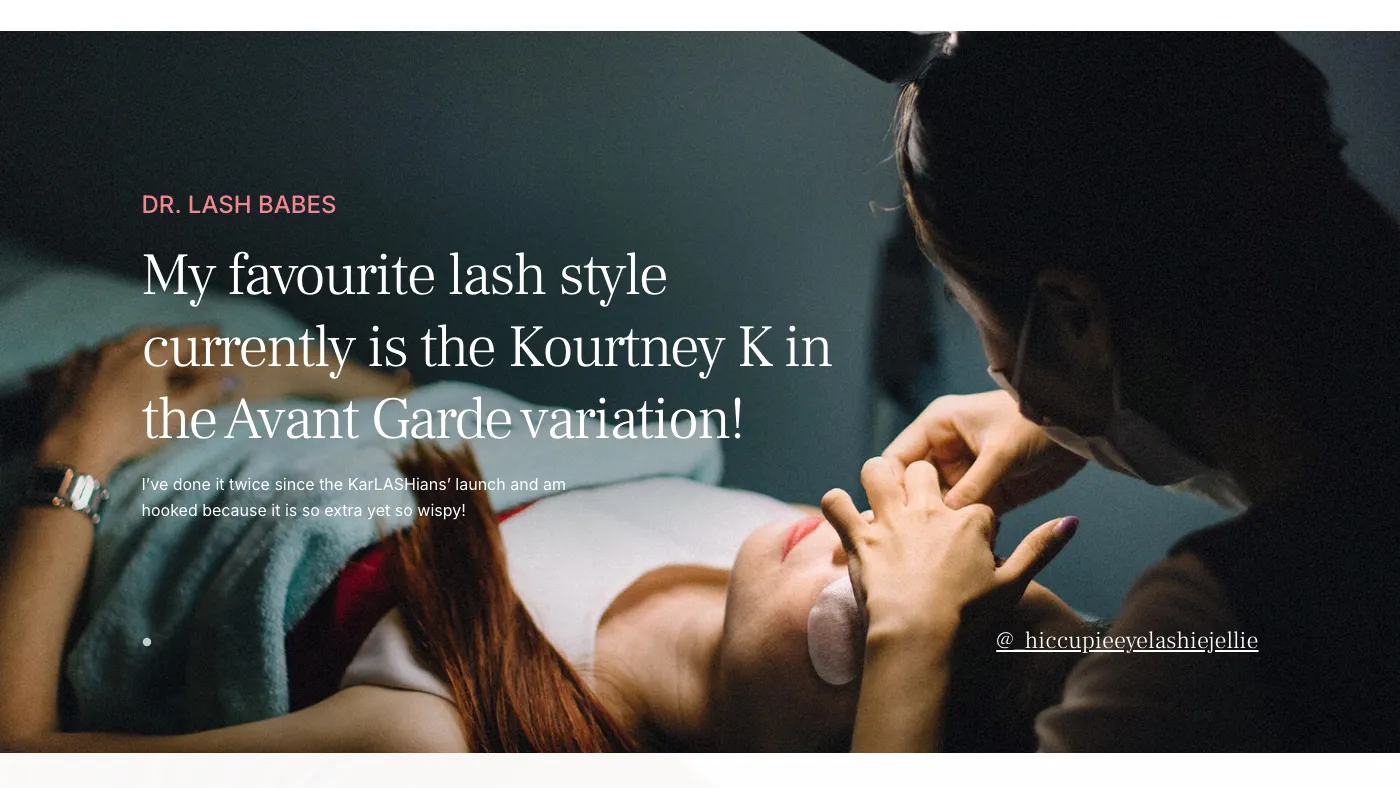 DR. LASH homepage customer quote section on the 2025 site