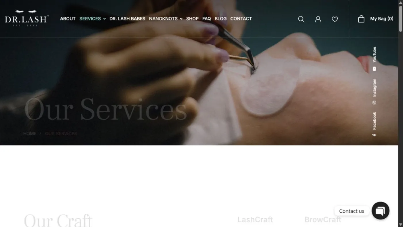 DR. LASH services page on the 2025 site